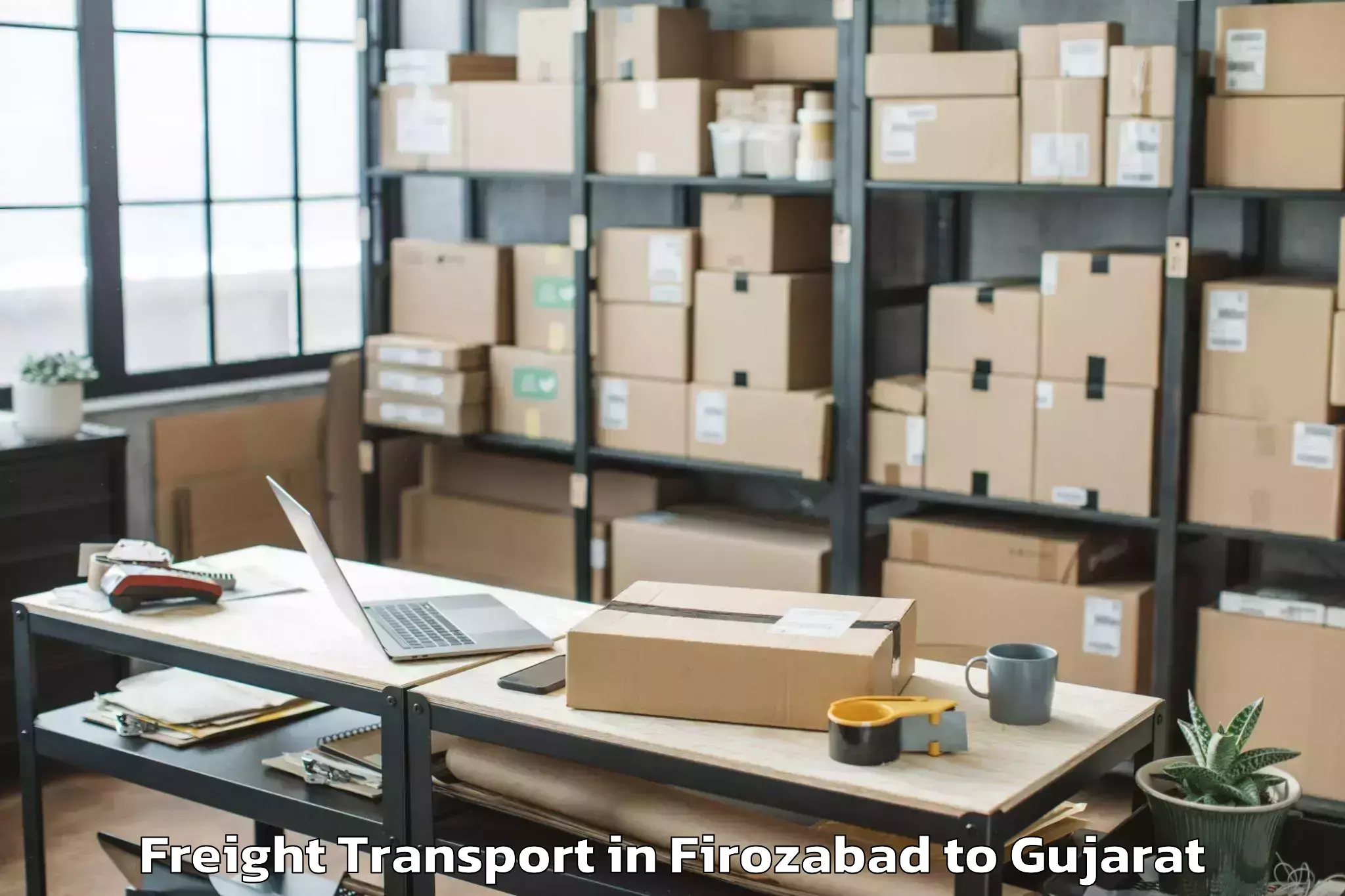 Top Firozabad to Songadh Freight Transport Available